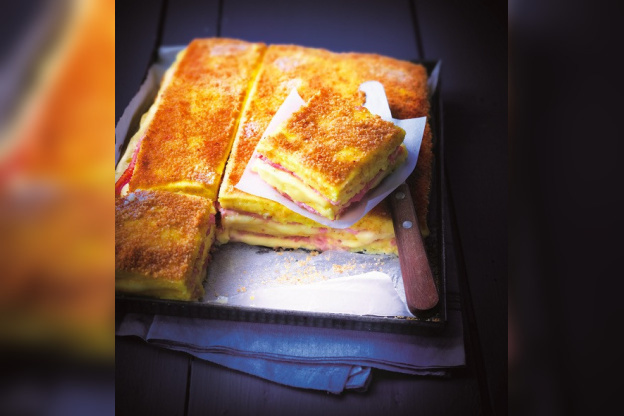 La recette du Croque-Monsieur Polenta Jambon Fromage d’Eric Frechon