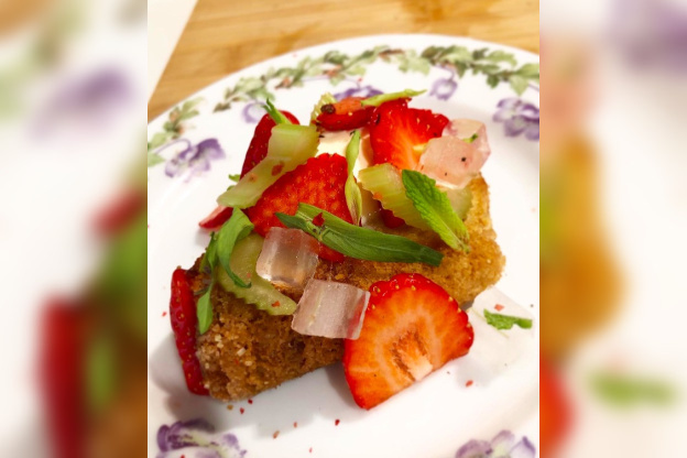 La recette du fraisier revisité de Margaux Baju, cheffe pâtissière de Pouliche