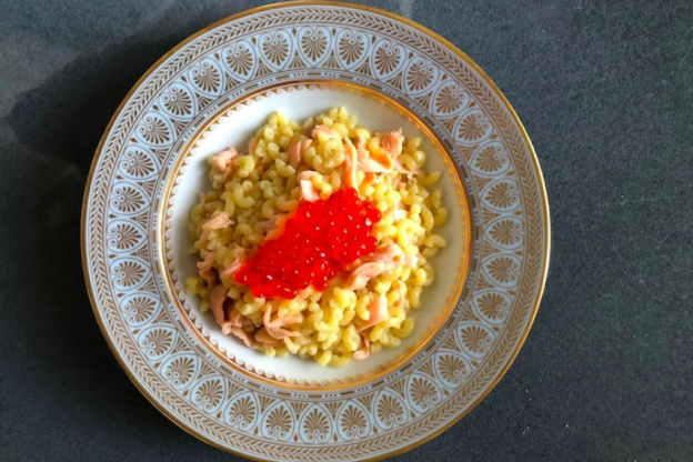 La recette des coquillettes au saumon fumé de Guy Martin, chef du Grand Véfour