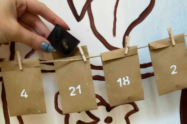 Le calendrier de l'Avent 2021 bio et écoresponsable de la chocolaterie Mon Jardin chocolaté