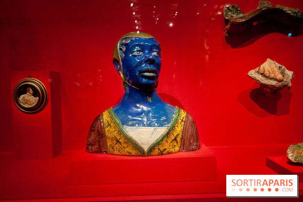 Buste de Mauresque, atelier de Montelupo, XVIe siecle- exposition En Couleurs au Musée d'Orsay