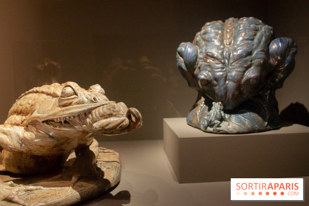 Animal Fantastique et Grenouille faisant le gros dos, Jean Carrièes, 1892 - exposition En Couleurs au Musée d'Orsay