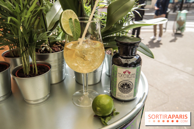 Thé glacé et éclair Tokyo Mojito chez Mariage Frères, les photos