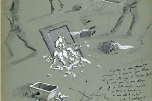 Les Tiroirs, 1951, gouache et encre sur papier, 25 x 32 cm