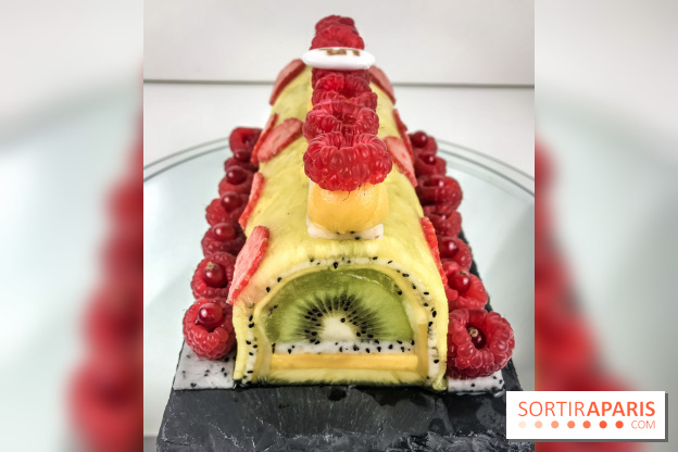 Bûche de Noël 100% fruits de la Ferme de Longchamp