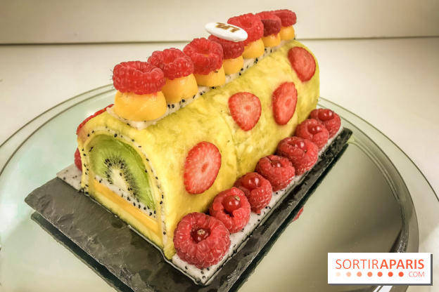 Bûche de Noël 100% fruits de la Ferme de Longchamp