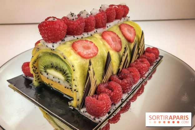 Bûche de Noël 100% fruits de la Ferme de Longchamp