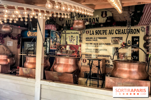 Le Marché de Noël des Tuileries à Paris, soupe