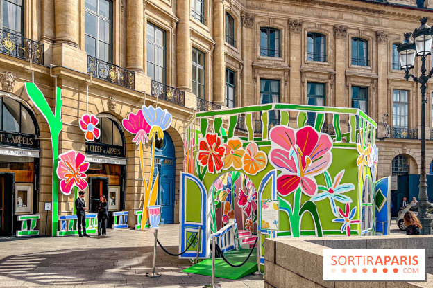 Insolite : Van Cleef & Arpels installe un photocall gratuit sur la Place Vendôme pour le printemps !