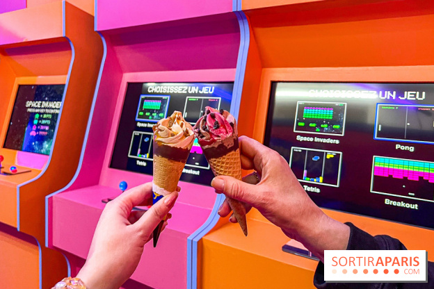 Insolite: un pop up hybride entre bar à glaces & bar à jeux d'arcade en plein cœur (glacé) de Paris