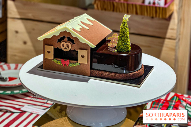Bûches de Noël 2025 de La Grande Epicerie de Paris : trois gâteaux dans l'esprit des marchés de Noël