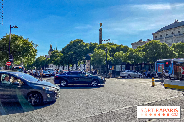 Visuel Paris voitures voitures circulation