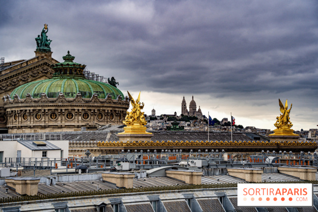 Visuel Paris Opéra Montmartre ciel gris