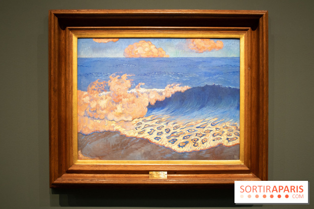 Marine bleue, effet de vagues, Georges Lacombe, vers 1883 - exposition Le Talisman de Sérusier au Musée d'Orsay