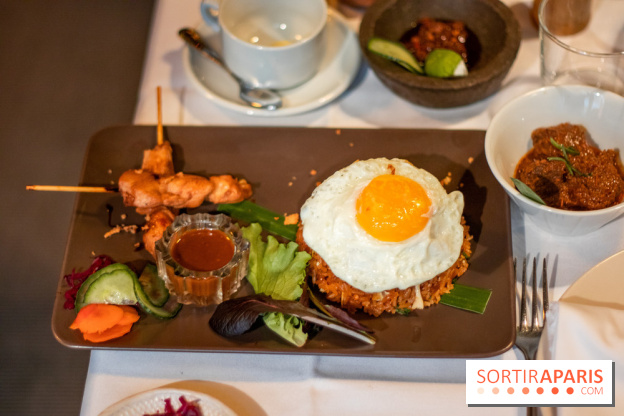 Djakarta-Bali : nasi goreng special (riz sauté à l'indonésienne et saté ayam)