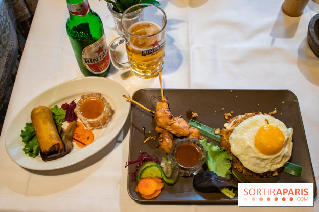 Djakarta-Bali : menu déjeuner