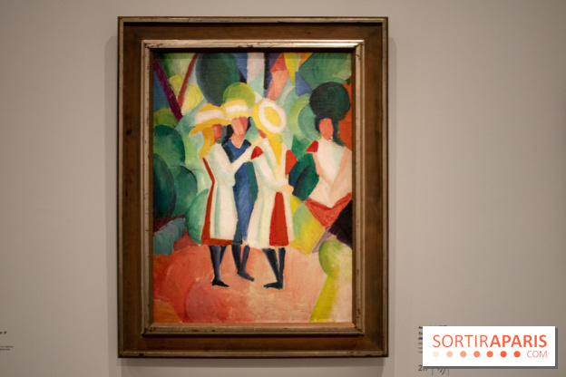Trois jeunes filles avec des chapeaux de paille jaunes, August Macke, 1913 - L'aventure du Cavalier Bleu au Musée de l'Orangerie