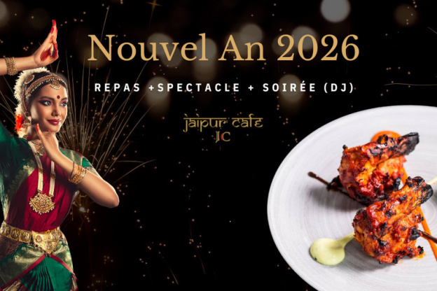 Réveillon du Nouvel An 2026: ambiance Bollywood au Jaipur Café 