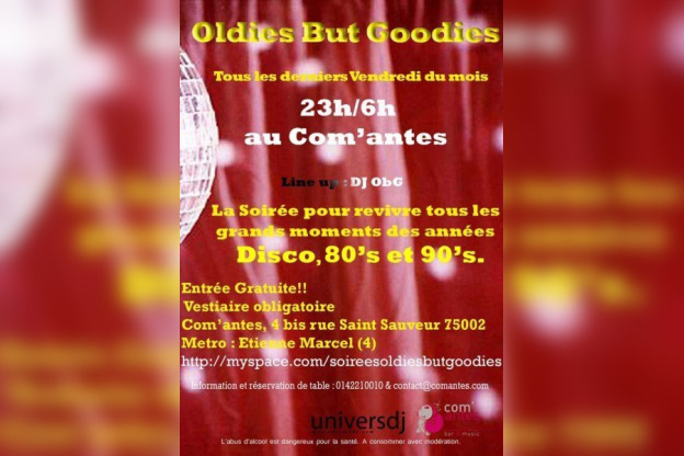 Oldies but Goodies, Comantes, Paris, Soirée, Clubbing