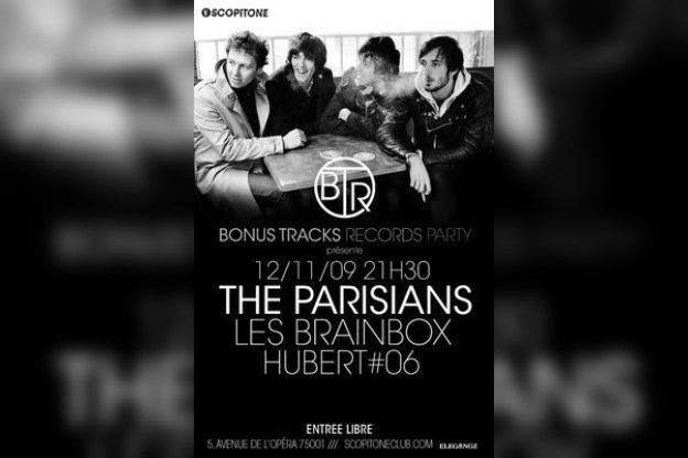 Bonus Tracks Records Party, The Parisians, les Brainbox, Hubert 06, Scopitone, Concerts, Paris 
