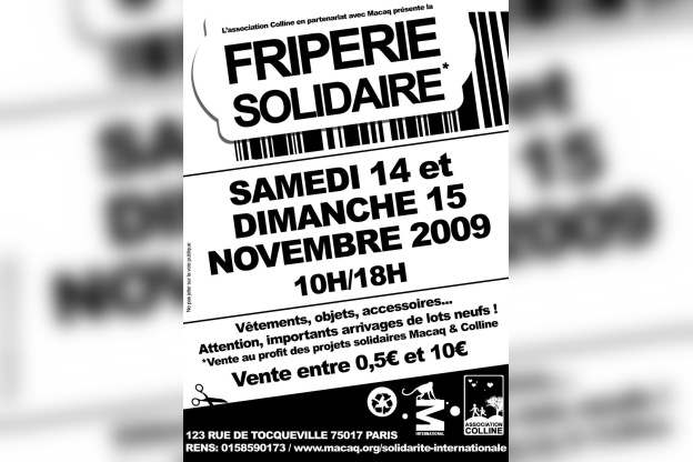 Friperie Solidaire, Macaq & Colline, Shopping, Paris 