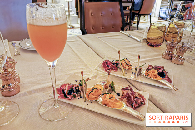 Le menu Traviata à l'Hôtel Le Meurice