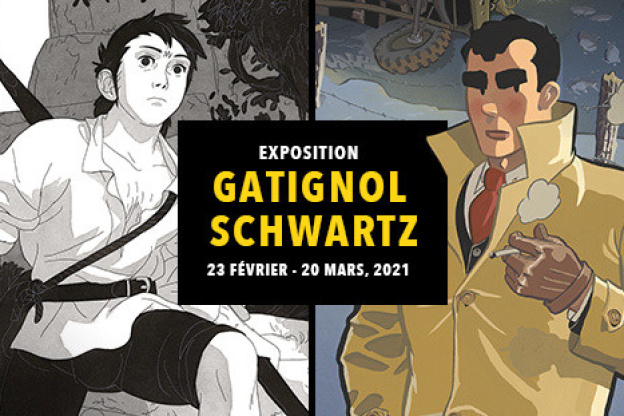 Exposition Gatignol - Schwartz, les dessinateurs BD à découvrir à la galerie Daniel Maghen