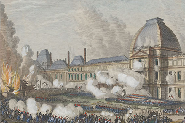 Siège et prise du château des Tuileries le 10 août 1792.