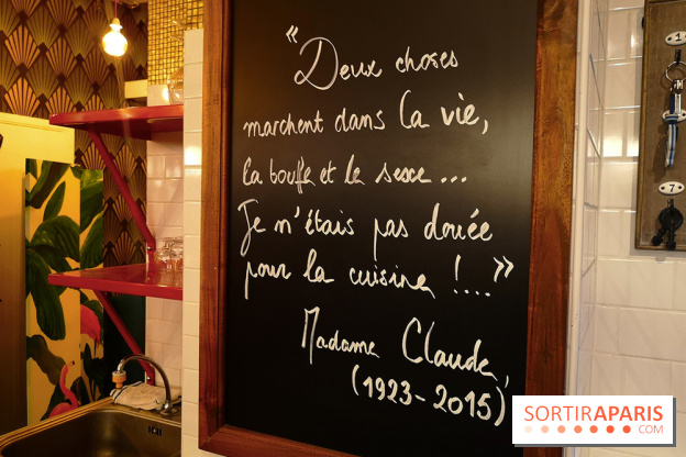 Madame Claude - Restaurant Paris 15ème - Une citation en forme d'épitaphe