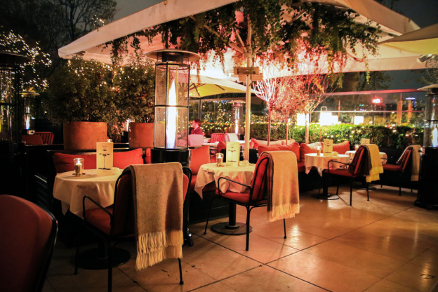 Terrasse hiver Monsieur Bleu