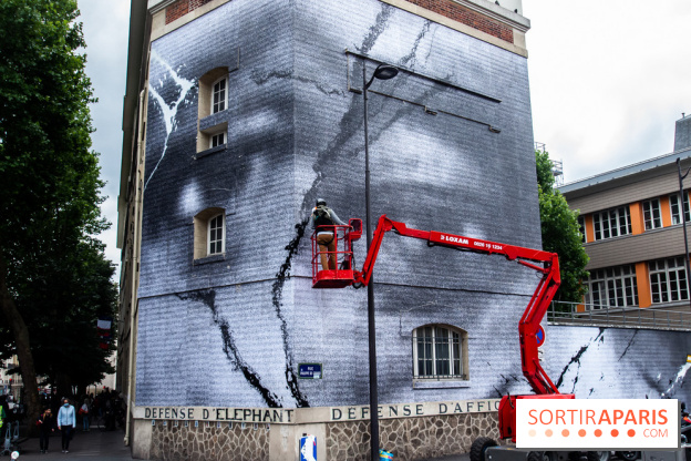 Hommage à Adama Traoré : l'artiste JR dévoile un collage géant à Paris, les photos