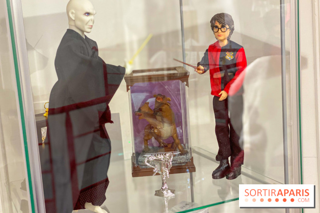 Les vitrines avec des figurines de la saga
