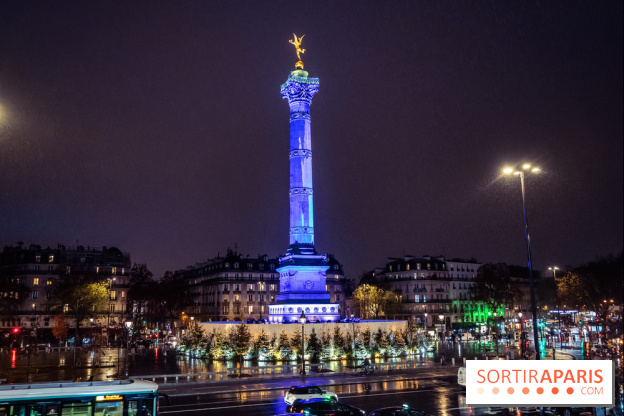Photos illuminations de Noël de la Bastille