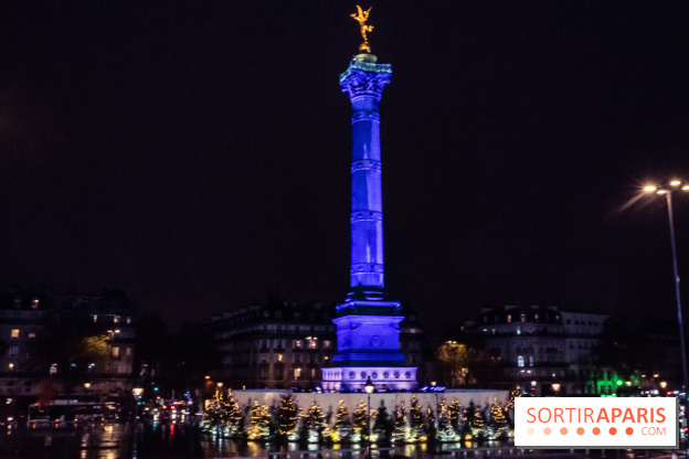 Photos illuminations de Noël de la Bastille