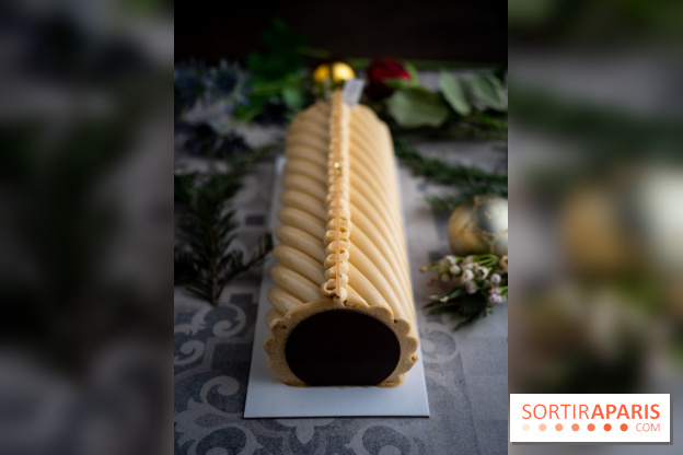 Bûche de Noël signature de Sébastien Serveau, Pâtisserie Fine Versailles