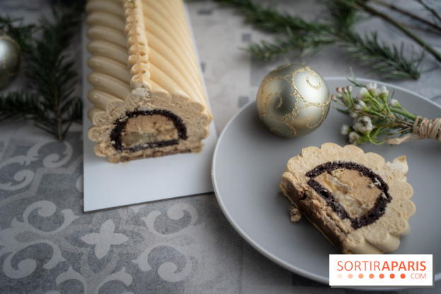 Bûche de Noël signature de Sébastien Serveau, Pâtisserie Fine Versailles