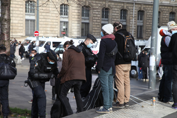 Manifestation pour les libertés à République 