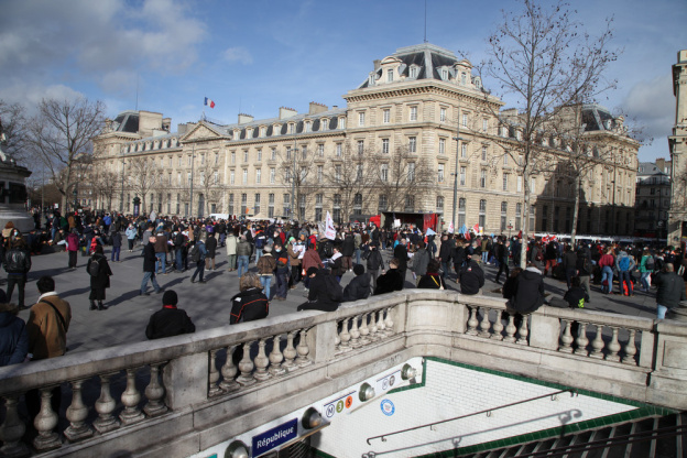 Manifestation pour les libertés à République 