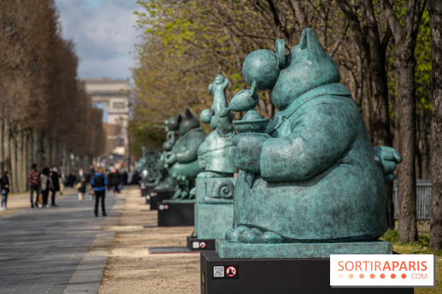 Exposition Geluck sur les Champs-Elysées 