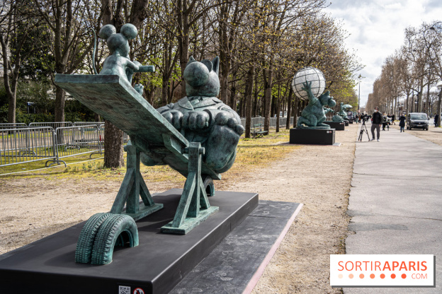 Exposition Geluck sur les Champs-Elysées 