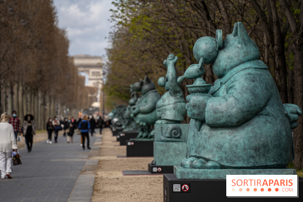 Exposition Geluck sur les Champs-Elysées 