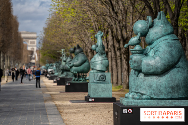 Exposition Geluck sur les Champs-Elysées 