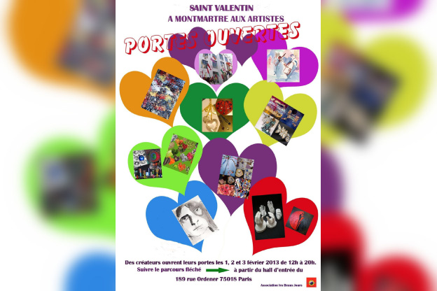Saint Valentin à Montmartre aux Artistes Au cœur de la plus grande cité d’Europe Portes Ouvertes