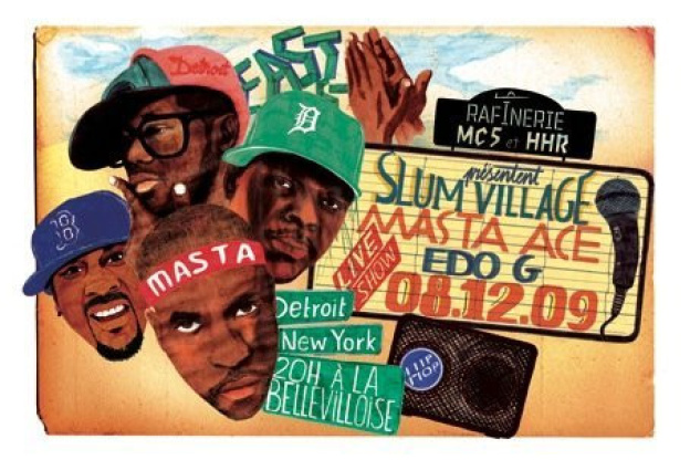 Slum Village, Masta Ace, Edog, Akrobatik, Kozi, Bellevilloise, Paris, Soirée
