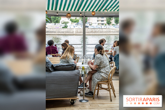 Polpo brasserie, la terrasse péniche 