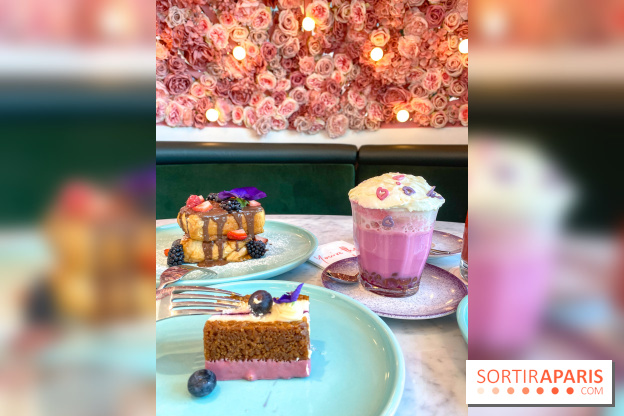 Elan café, le célèbre salon de thé rose aux Galeries Lafayette