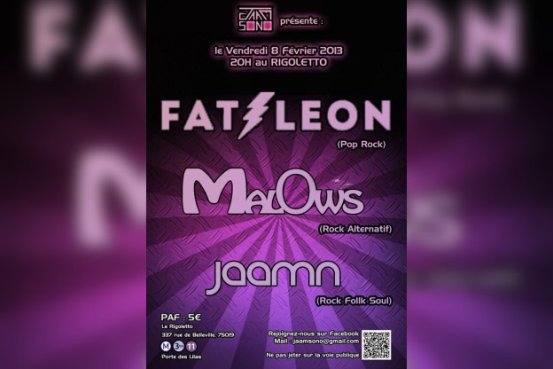 Concert Pop Rock le 8 février au Rigoletto à Paris