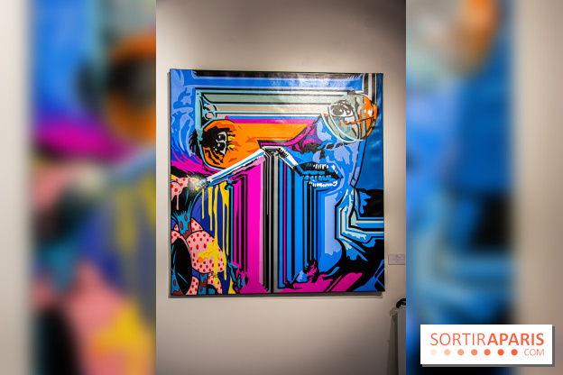 Pop Corn Time, nos photos de l'exposition de toiles et de NFT à la galerie Goldshteyn-Saatort