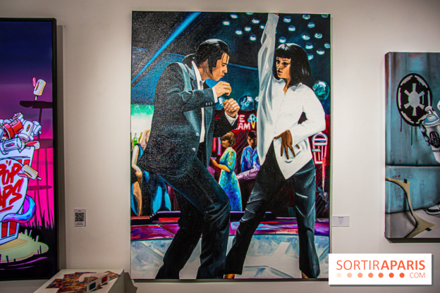Pop Corn Time, nos photos de l'exposition de toiles et de NFT à la galerie Goldshteyn-Saatort