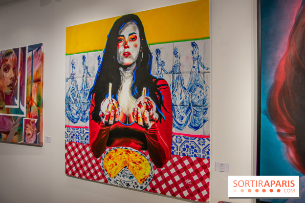 Pop Corn Time, nos photos de l'exposition de toiles et de NFT à la galerie Goldshteyn-Saatort